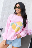 Easy Peasy Light Pink Graphic Sweatshirt