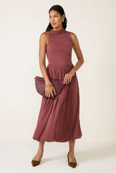 Brina Draped Jersey Dress
