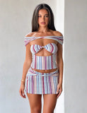HAZE TWIST SKIRT VARIEGATED STRIPE