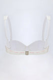 Broderie Anglaise Underwired Balconette Bikini Top in White