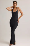Modal Racerback Maxi Dress in Black