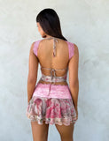 DUNE MESH MINI SKIRT WATERCOLOUR FLORAL