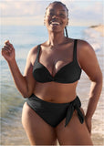 St Lucia Twist Bikini Top Black Beauty