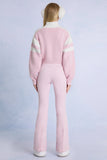 Waterproof Belted Ski Salopettes in Powder Pink