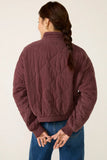 Cranberry Juice Quilted Jacket
