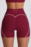 Soft Active Mini Shorts in Burgundy