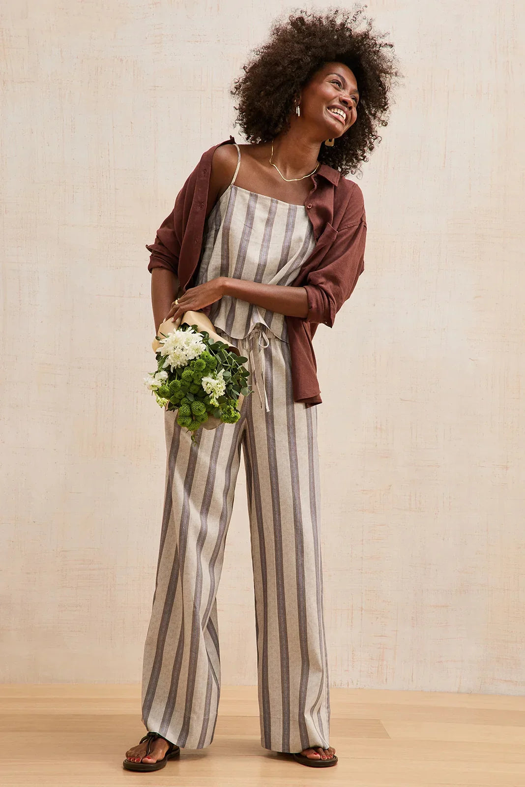 Leah Linen Stripe Pant