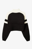 Knit Logo Cropped Jumper in Black
