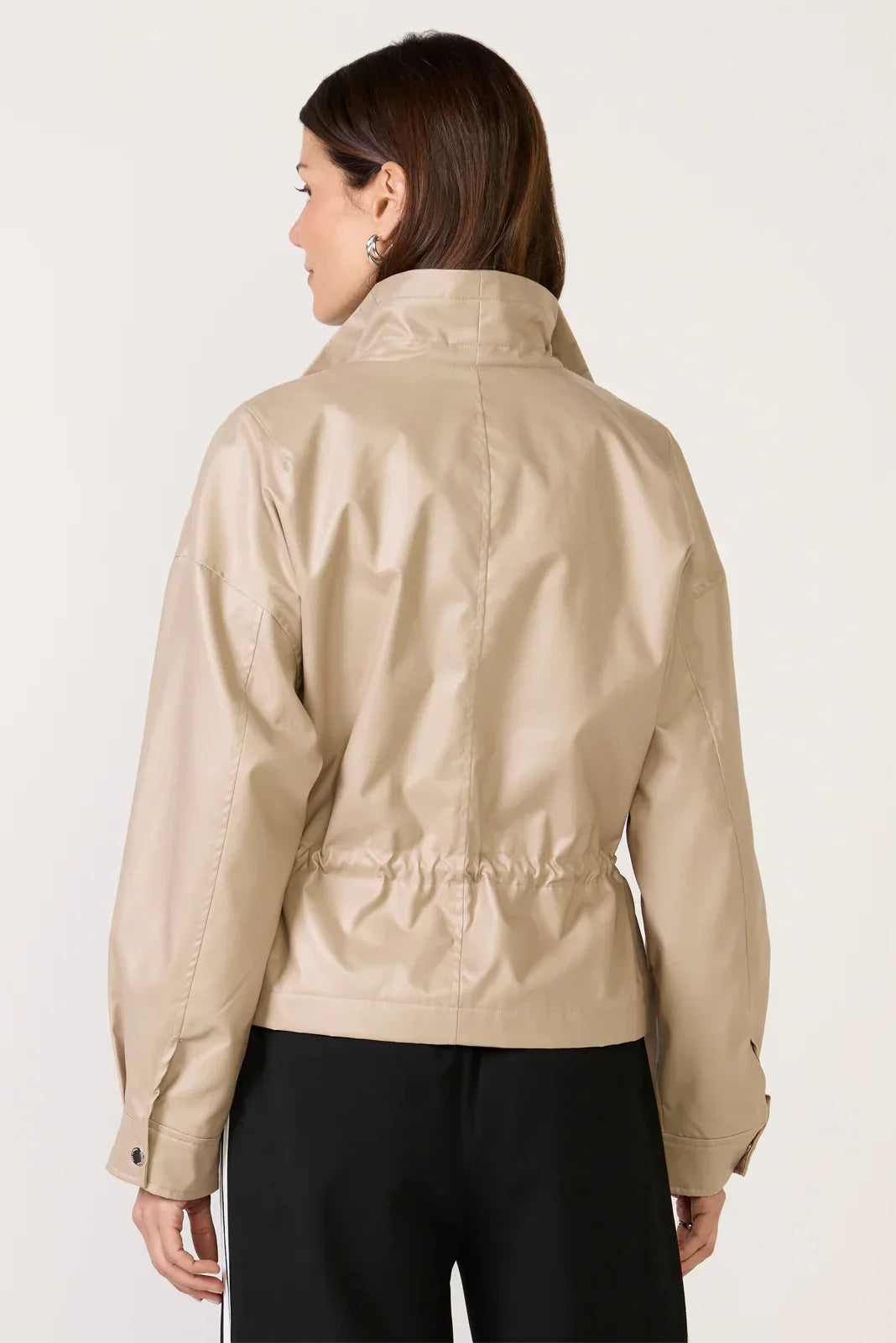Faux Leather Bomber