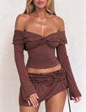 DENALI MINI SKIRT CHOCOLATE