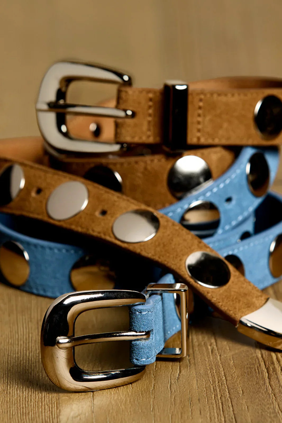 Brett Studded Suede Belt