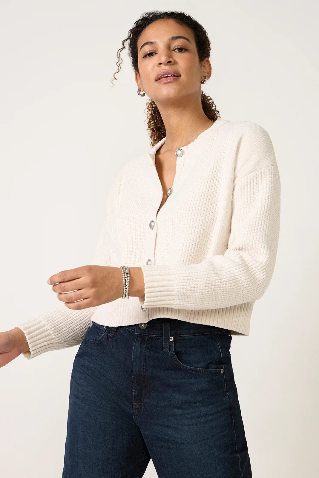 Tori Chenille Crew Cardigan