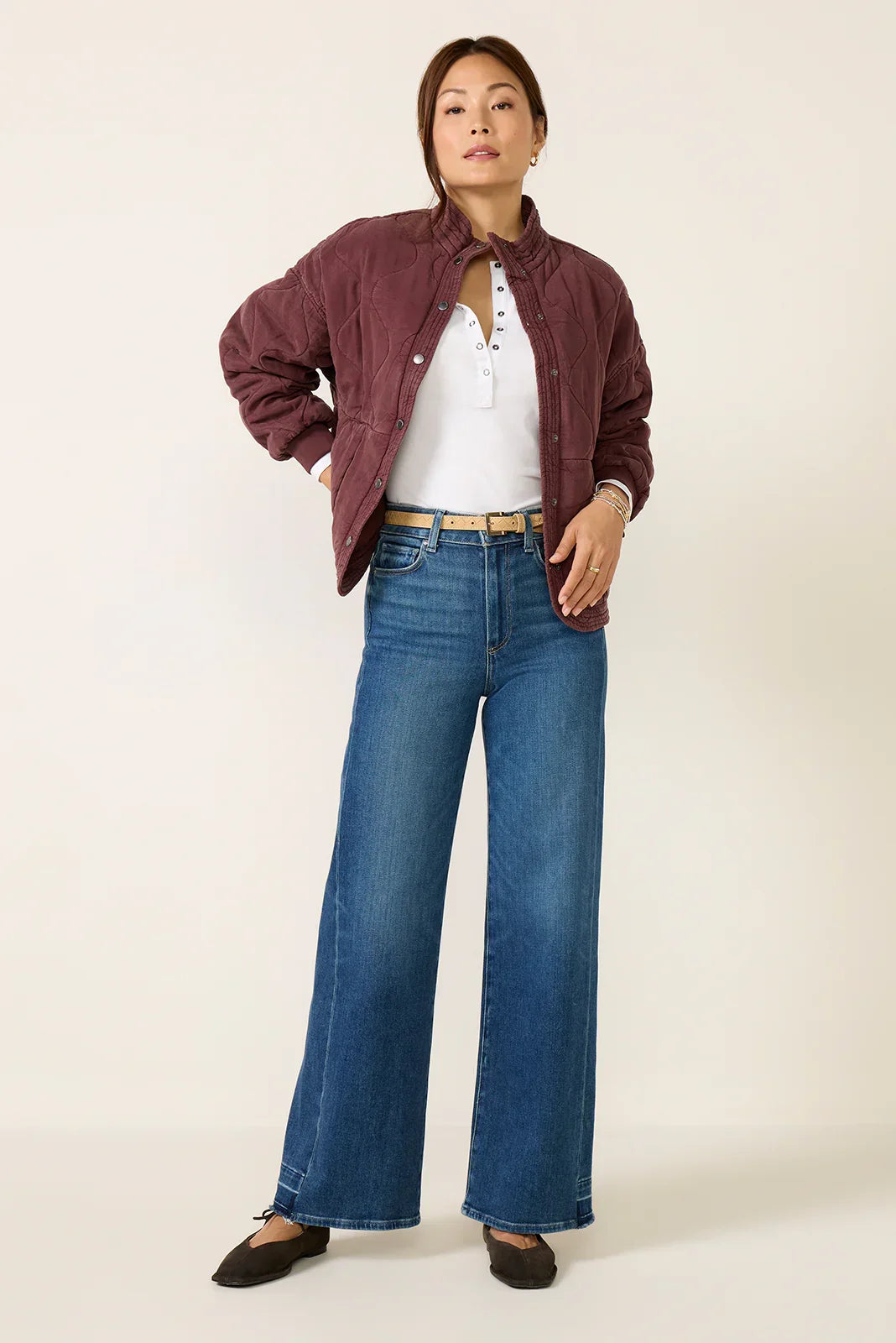 Cranberry Juice Quilted Jacket