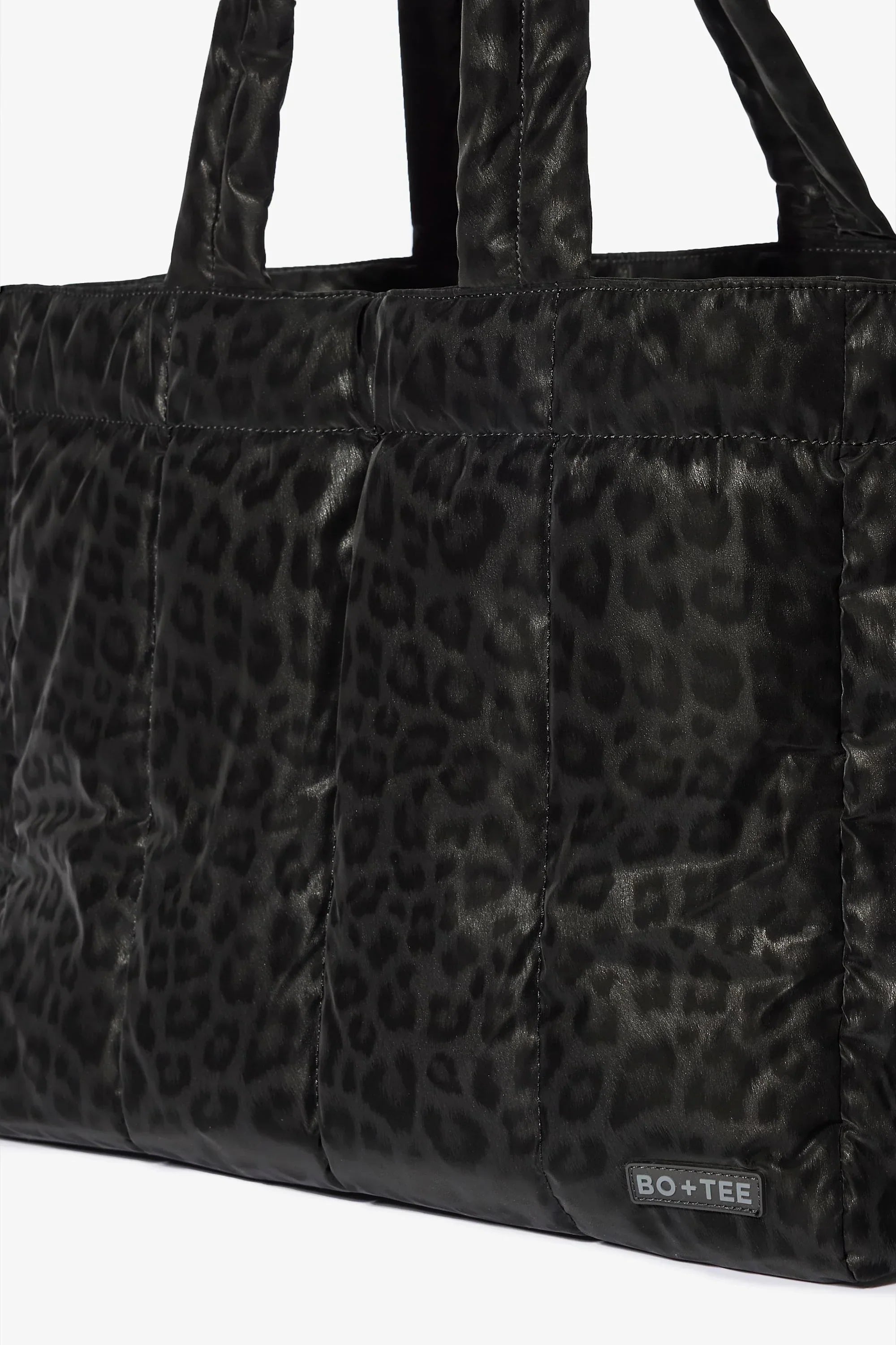 Waterproof Puffer Tote Bag in Black