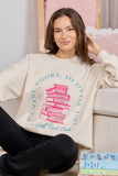 Cool Girls Read Books Cream Graphic Sweatshirt
