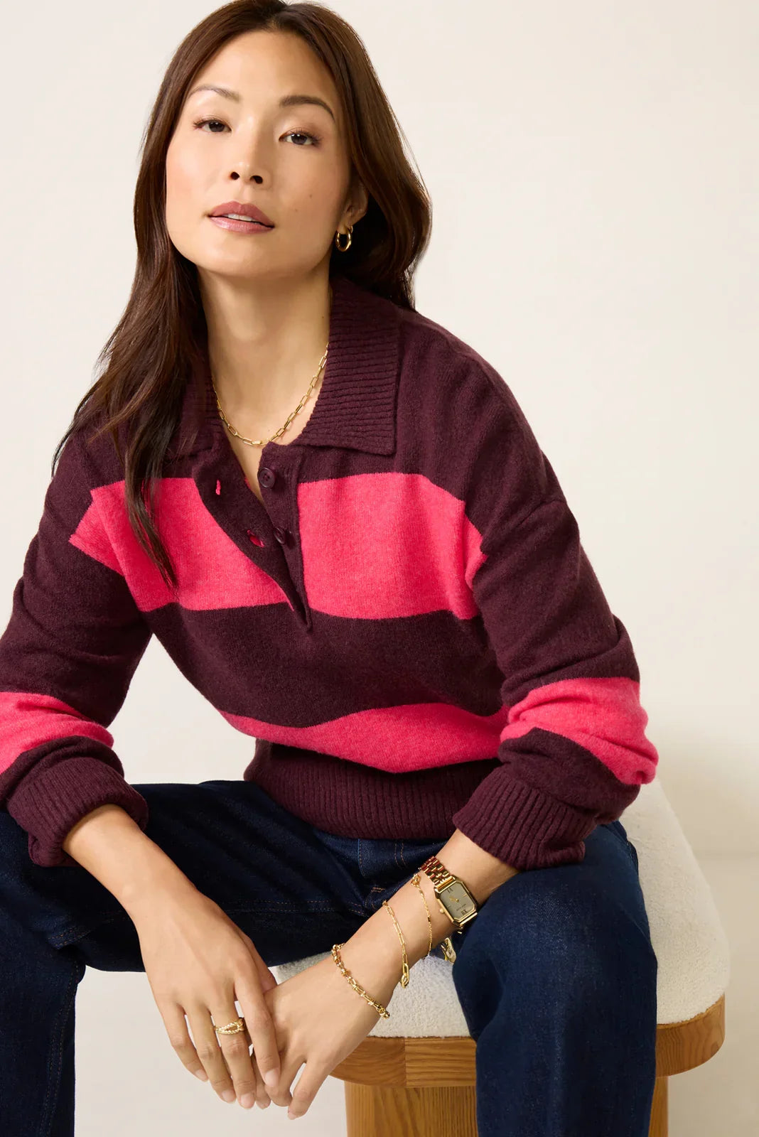 Roslyn Rugby Stripe Sweater