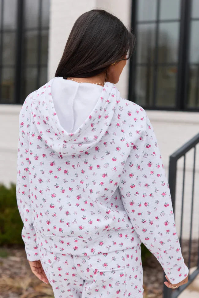 Jolie Pink Floral Hoodie