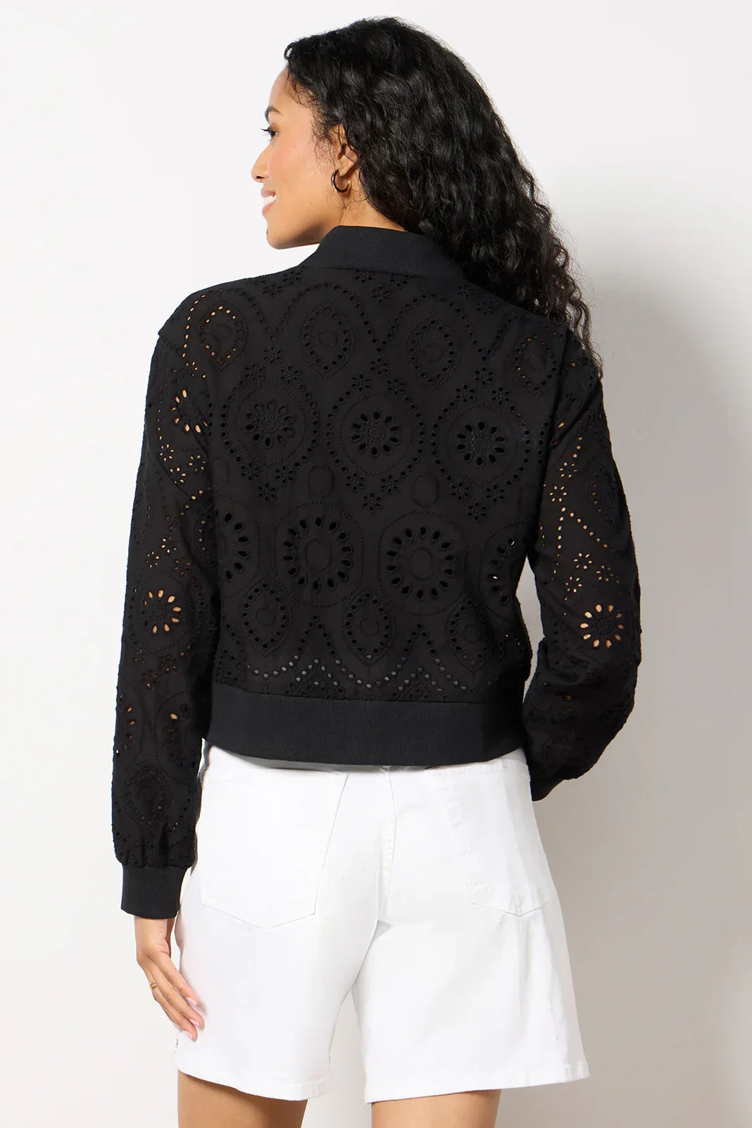 Ryan Eyelet Bomber Jacket