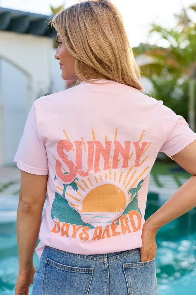 Sunny Days Ahead Light Pink Graphic Tee