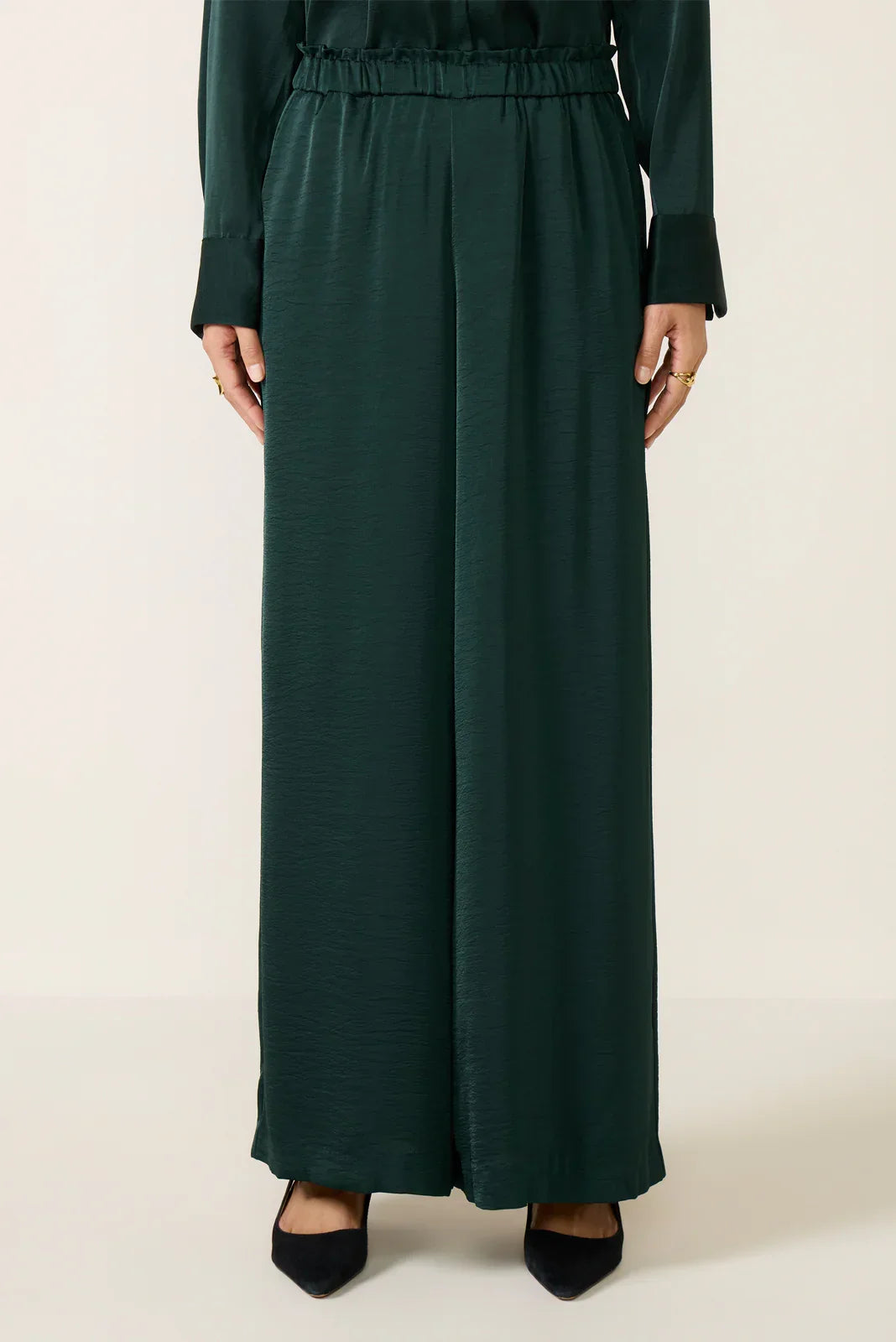 Isolde Wide Leg Satin Pant