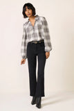 Maleah Pucker Plaid Blouse