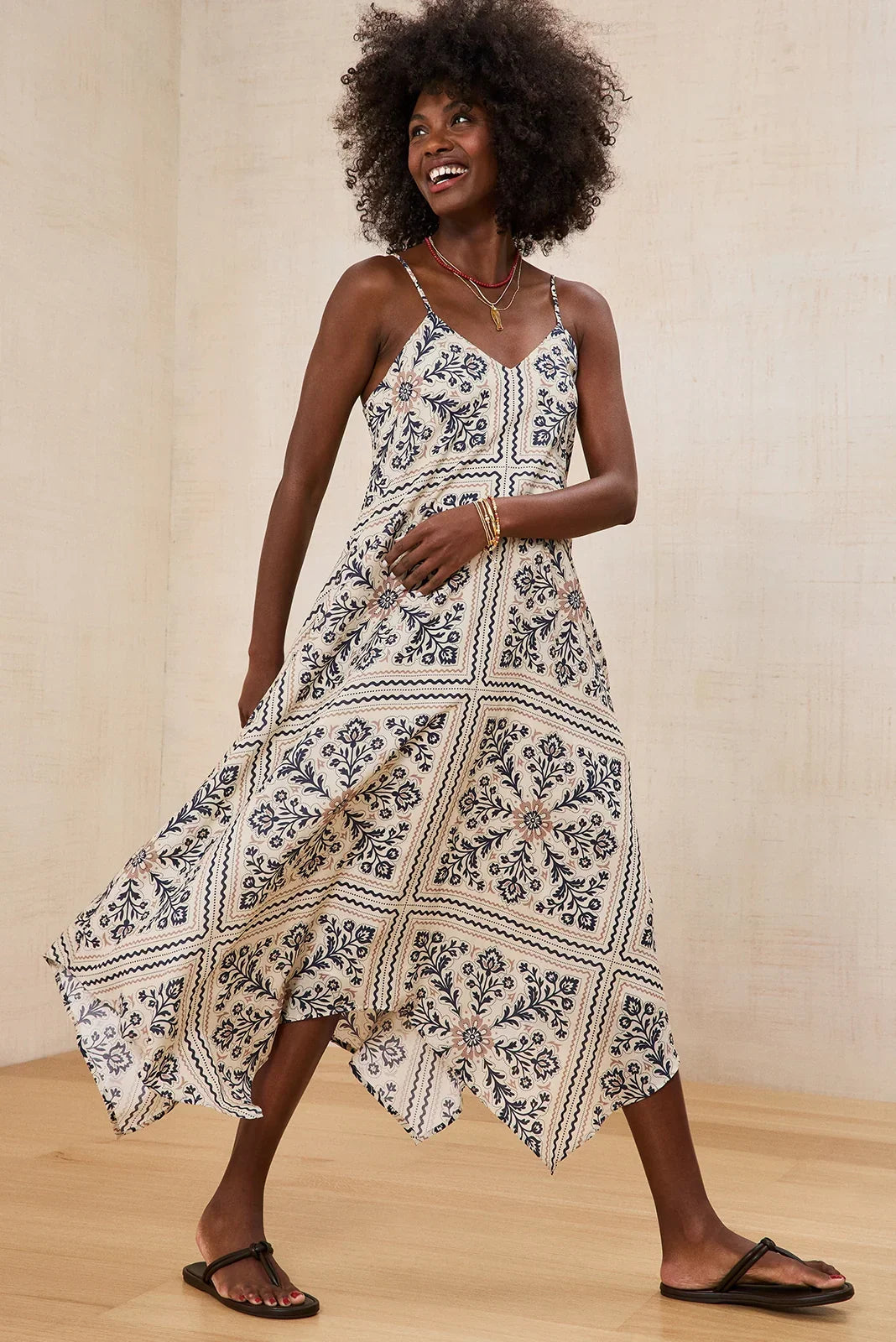 Maggie Handkerchief Midi Dress