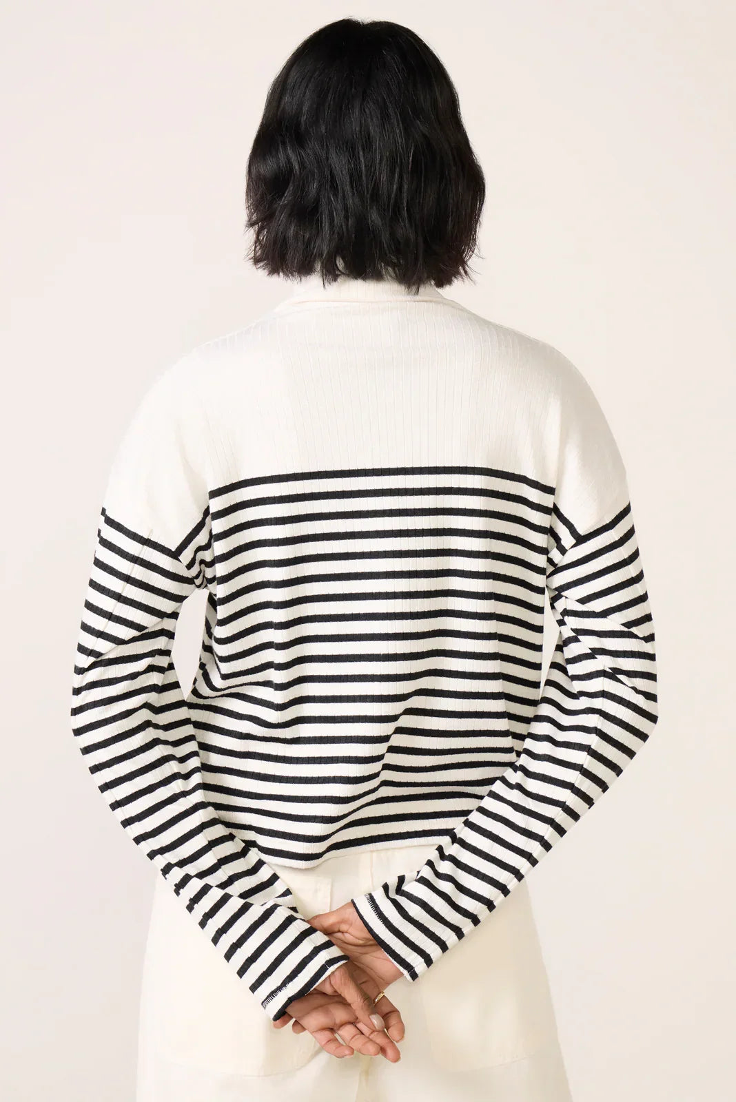 The Knit Rib Stripe Turtleneck