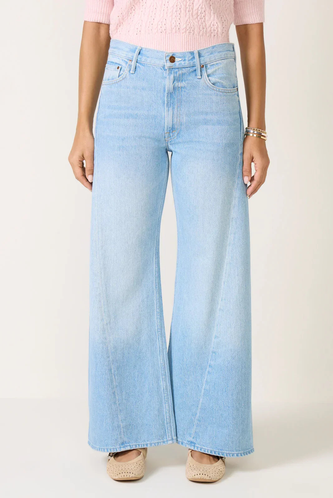 The Lemon Twist Sneak Wide Leg Jean