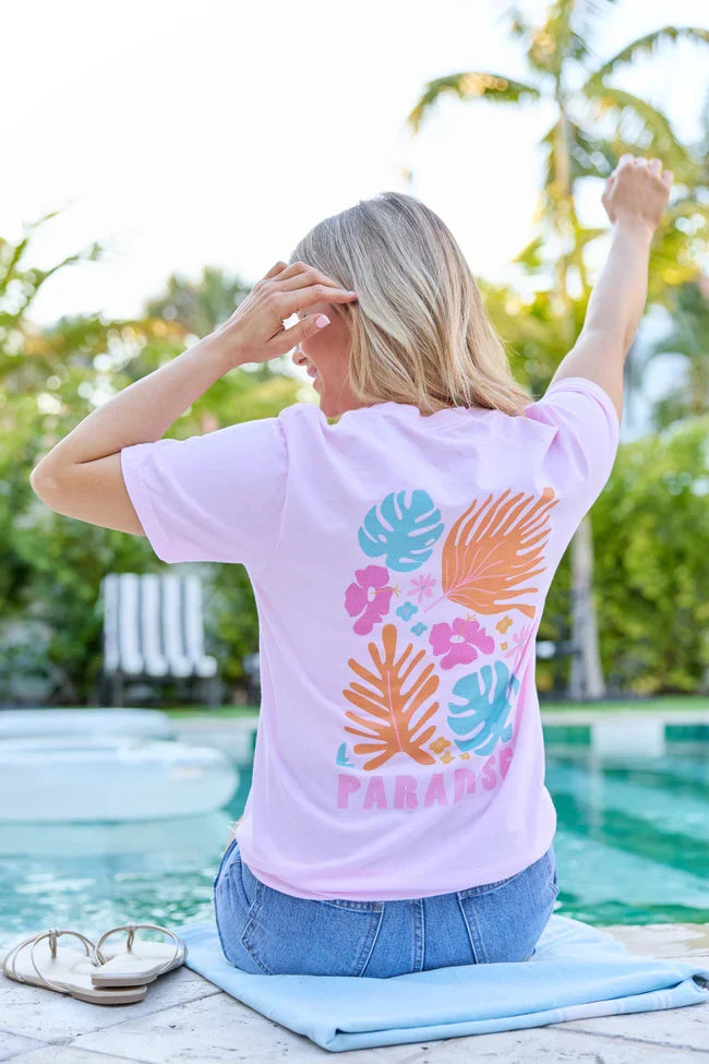 Paradise Light Pink Graphic Tee