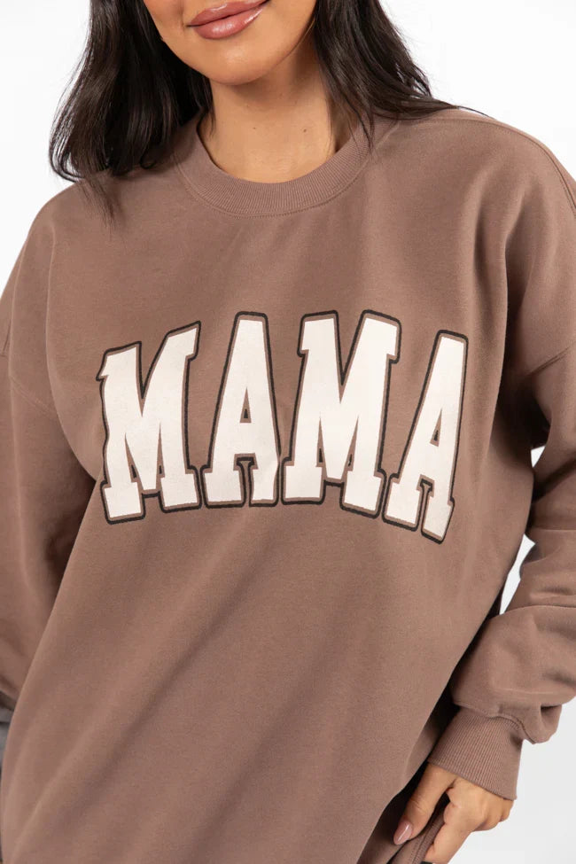 Mama Block Mocha Graphic Sweatshirt