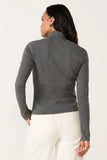 Ash Ribbed Henley Top