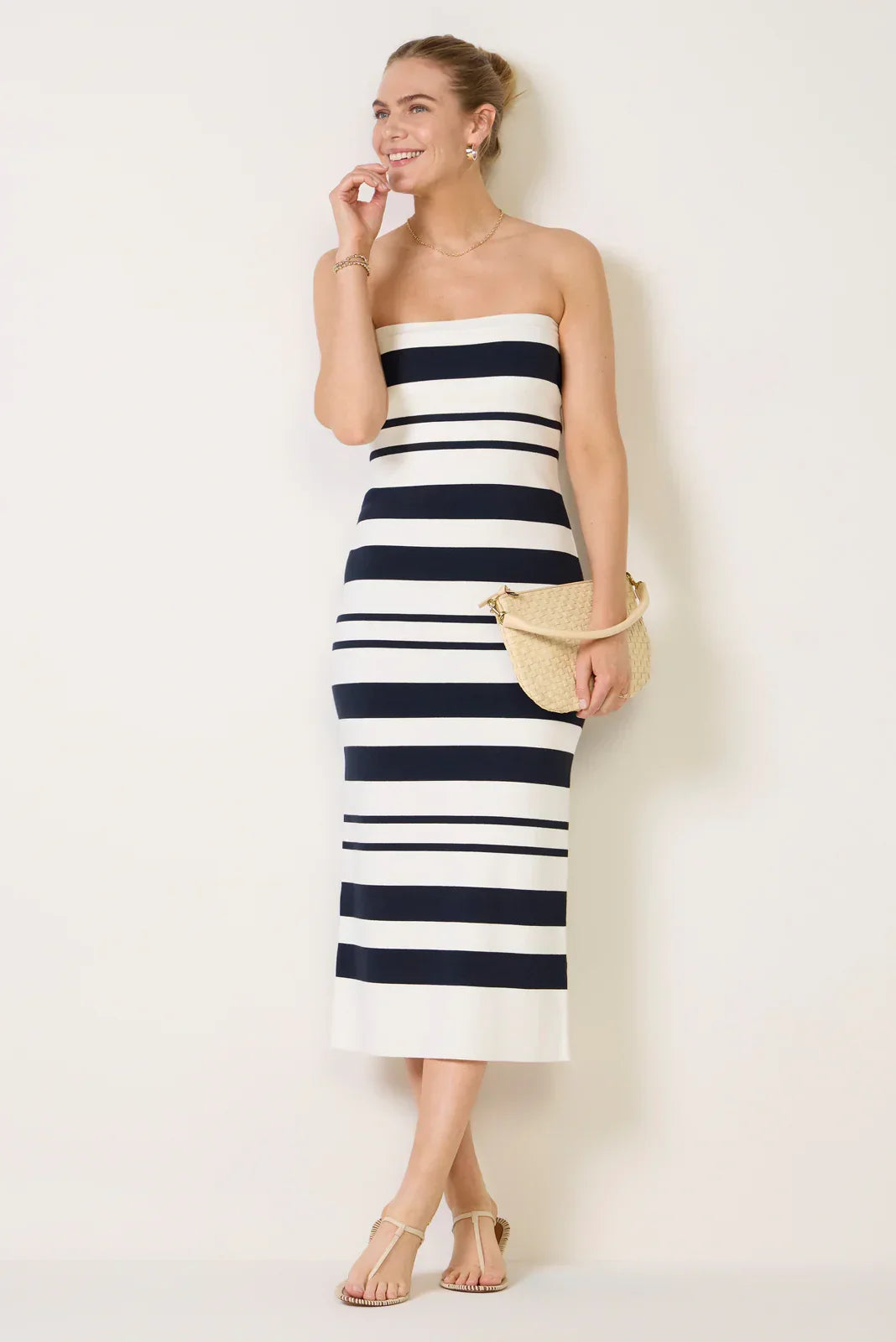 Maxime Knit Strapless Midi Dress