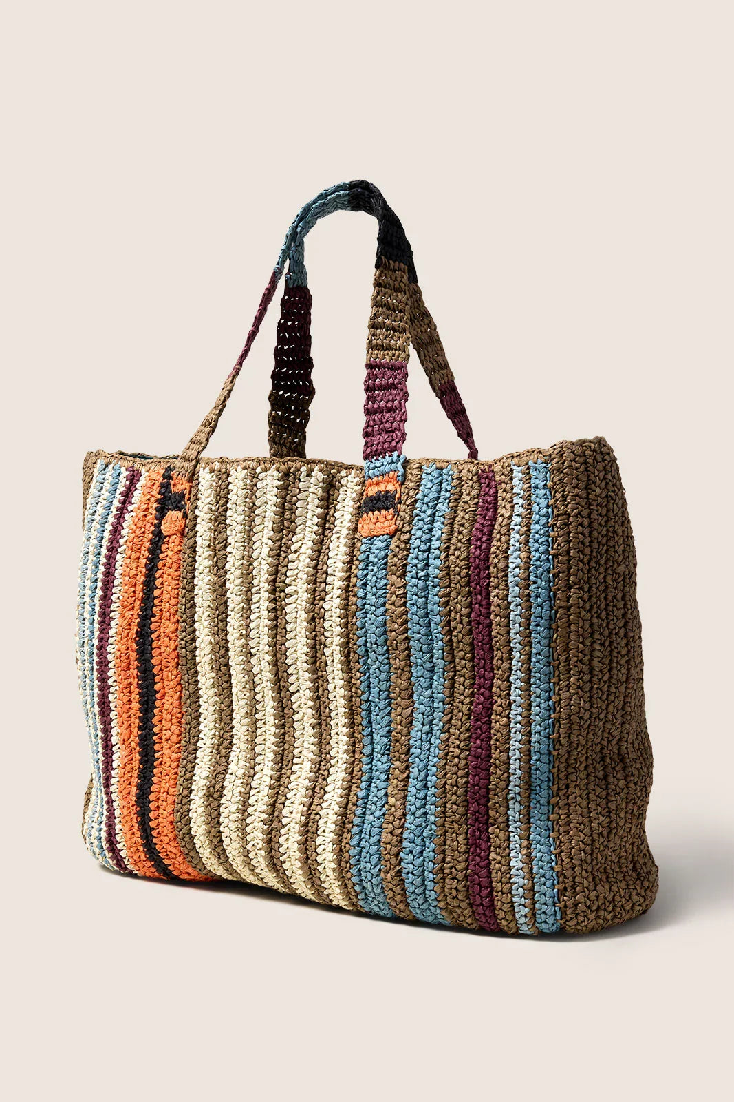 Woven Striped Tote