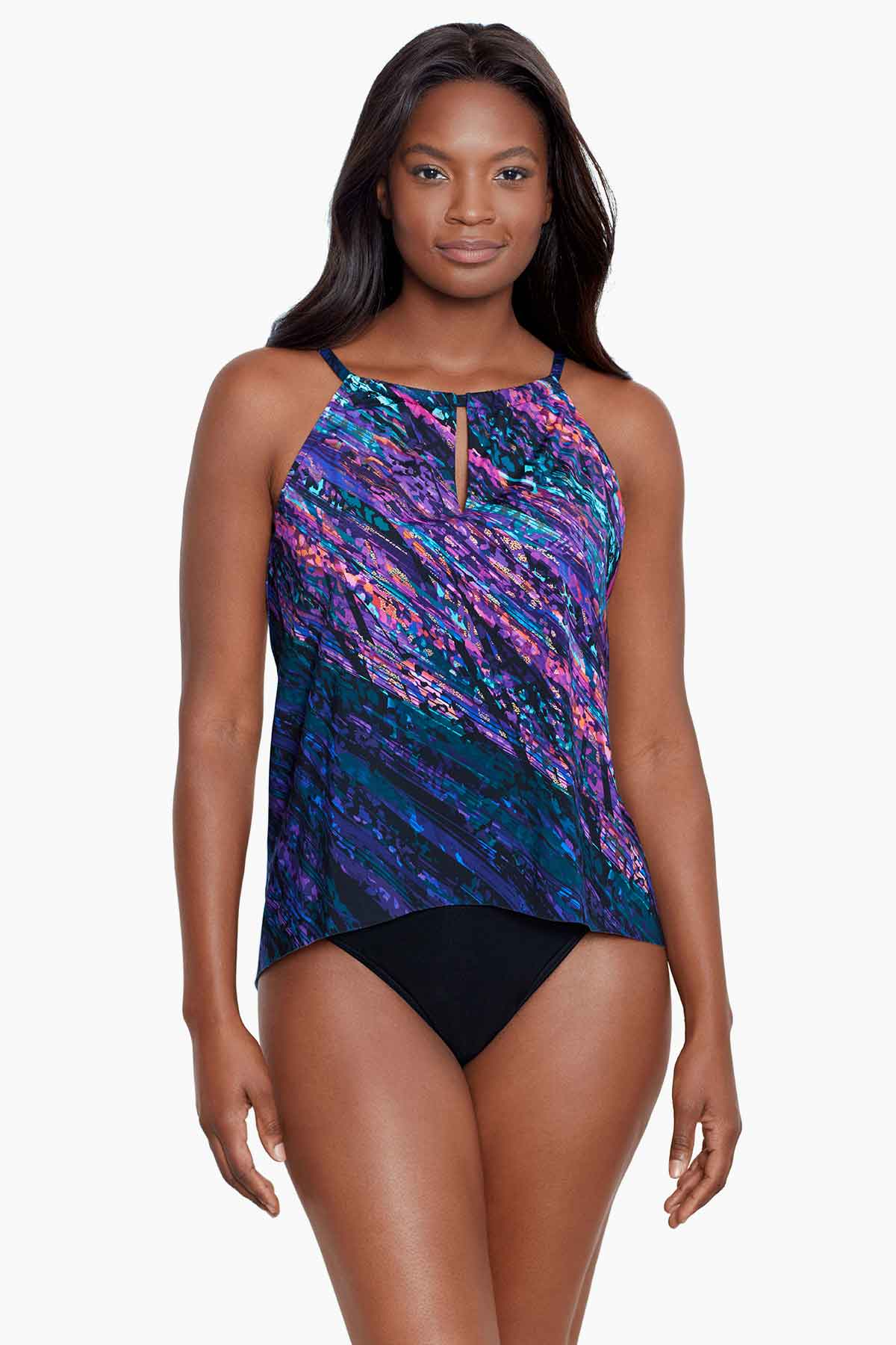 Peephole Tankini Top in Mood Ring