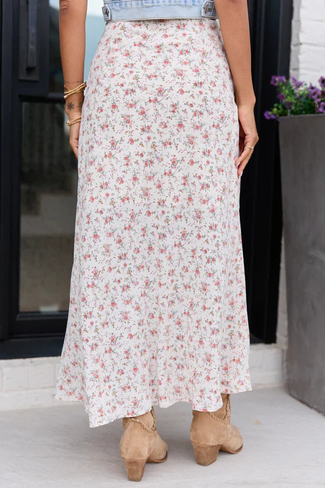 Holland Ivory Floral Maxi Skirt