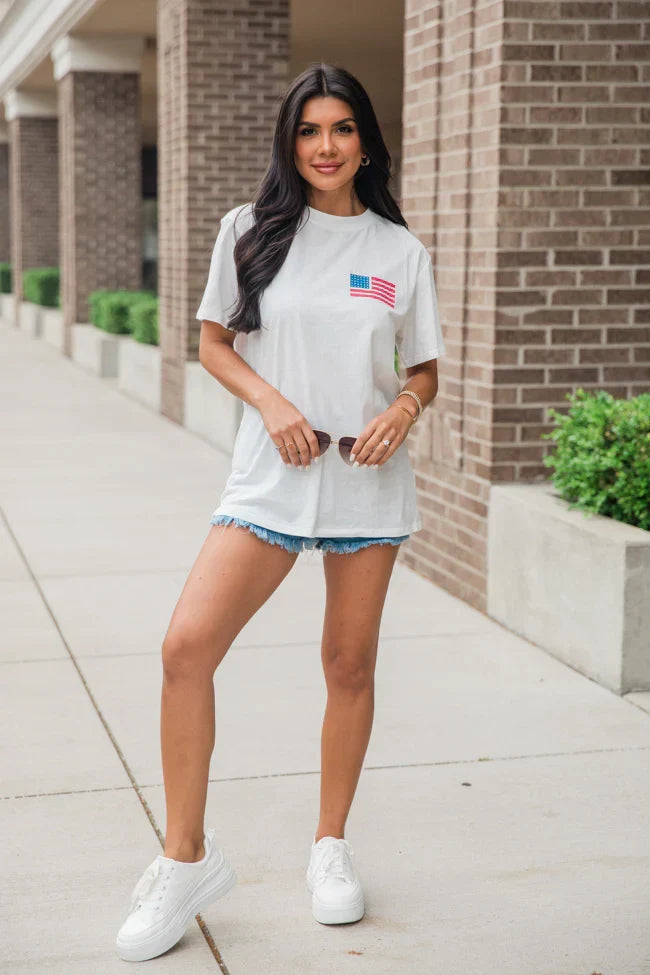 Live Free White Graphic Tee