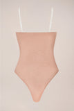 Strapless Bodysuit in Warm Peach