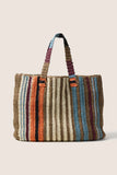 Woven Striped Tote