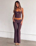 KITTIE BUCKLE PANT CHOCOLATE
