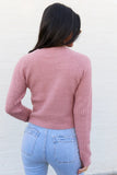Pheobe Mauve Pointelle Cardigan Top