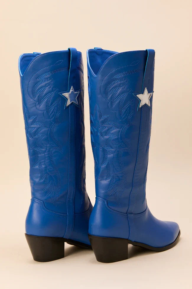 Vicki Cobalt Blue Star Western Boots FINAL SALE