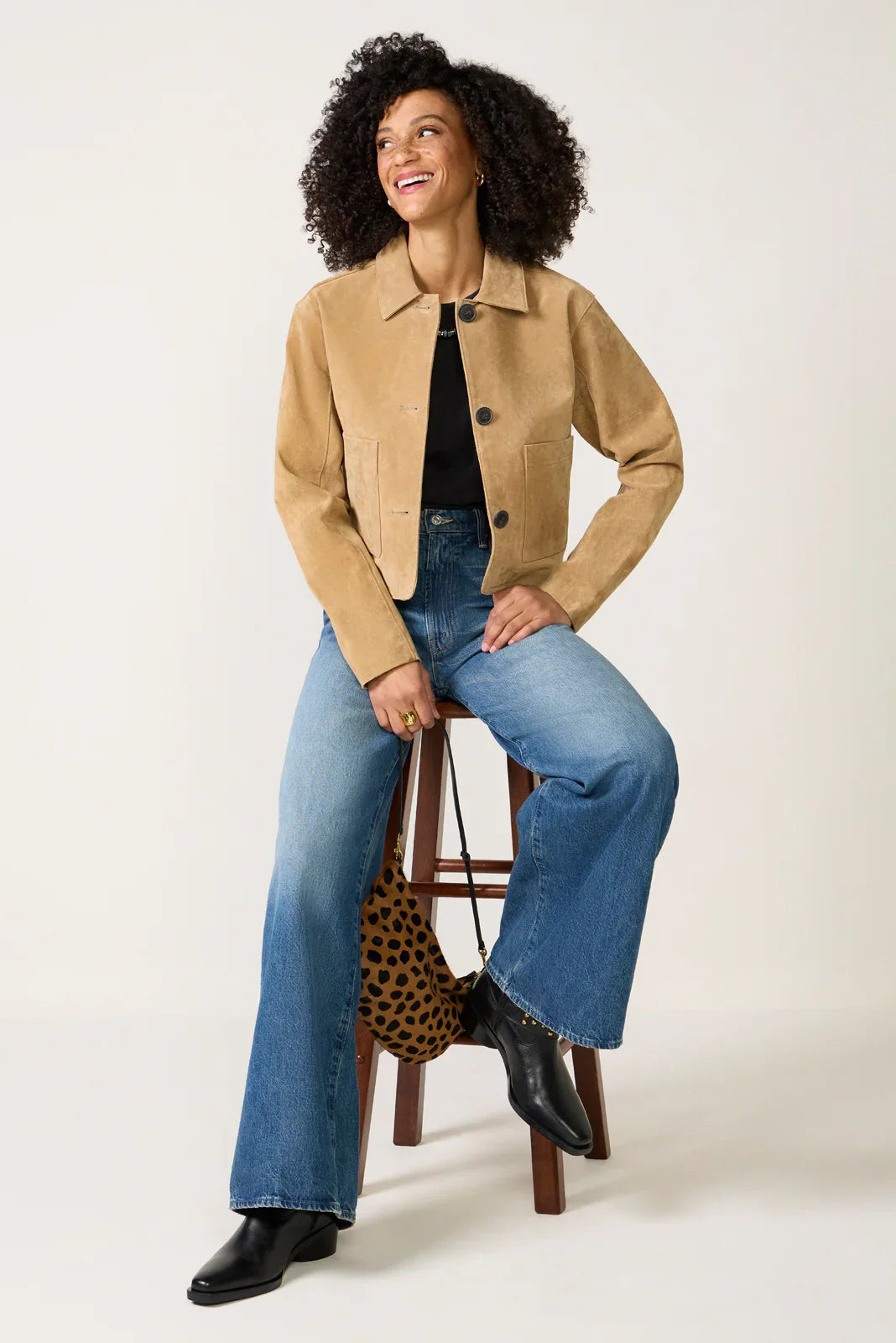 Crop Suede Jacket