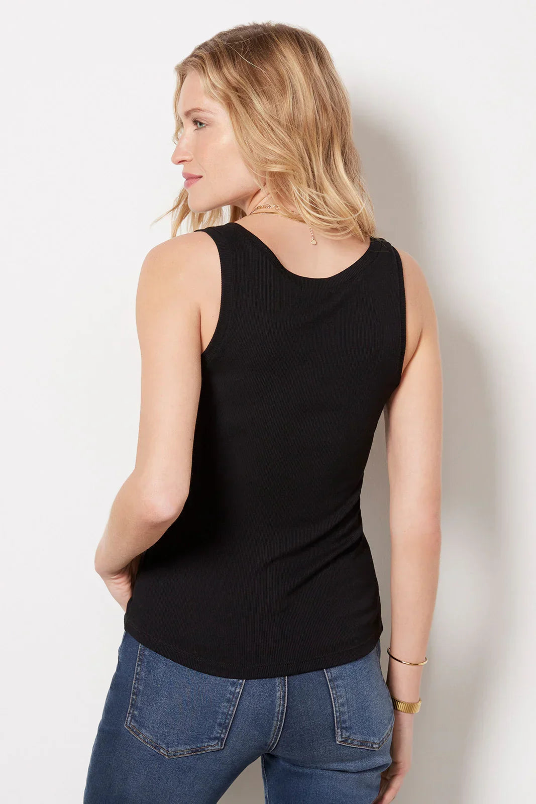 Ribbed V Slim Tank