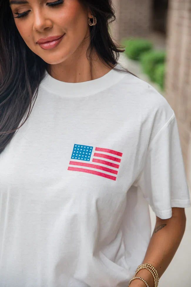 Live Free White Graphic Tee