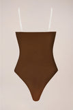 Strapless Bodysuit in Chestnut