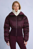 Waterproof Layered Ski Jacket in Burgundy