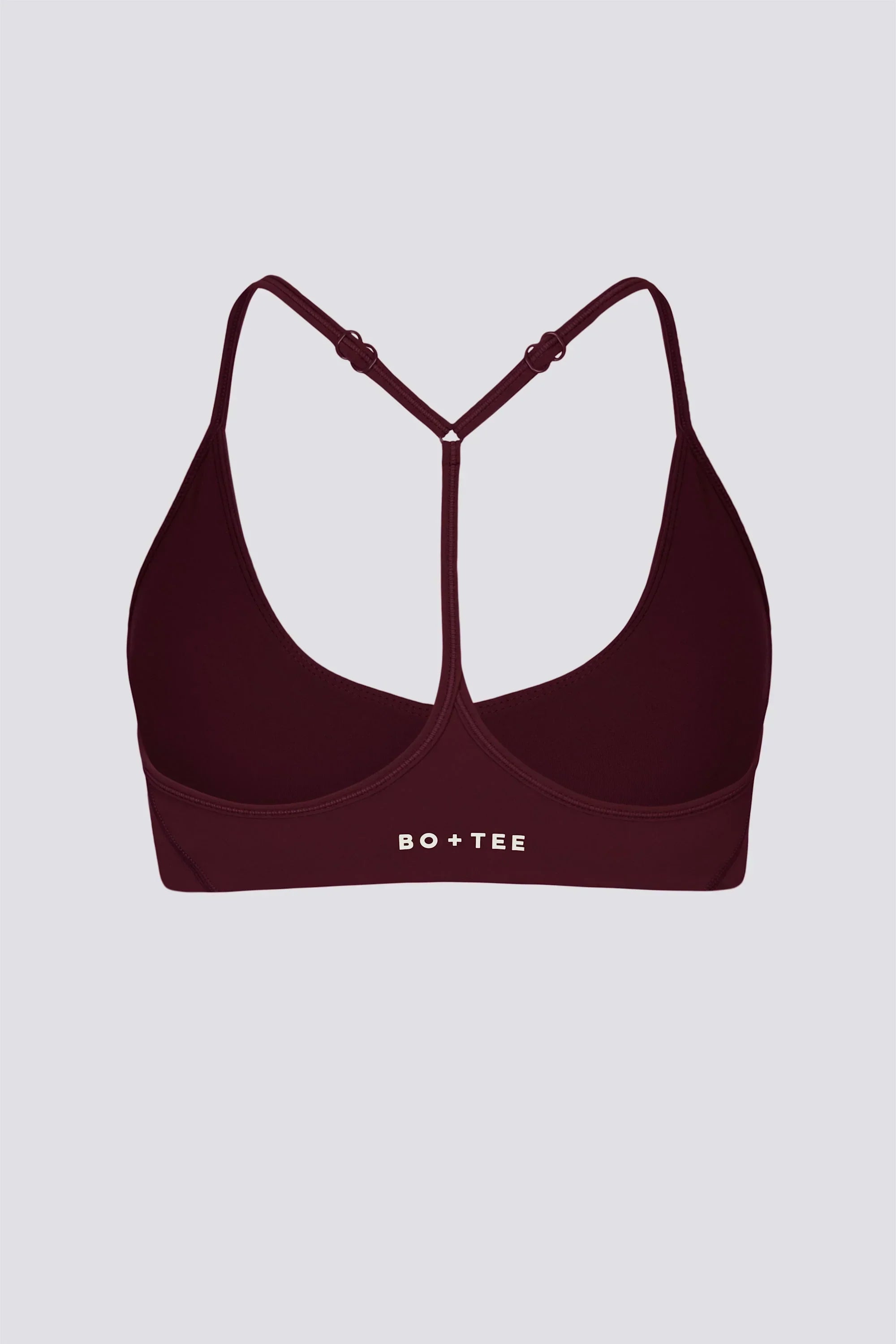 Soft Active Racerback Sports Bra in Burgundy