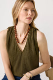 Savanna Pucker Tie Back Top