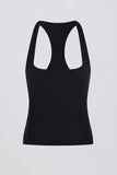 Soft Active Racerback Tank Top in Black