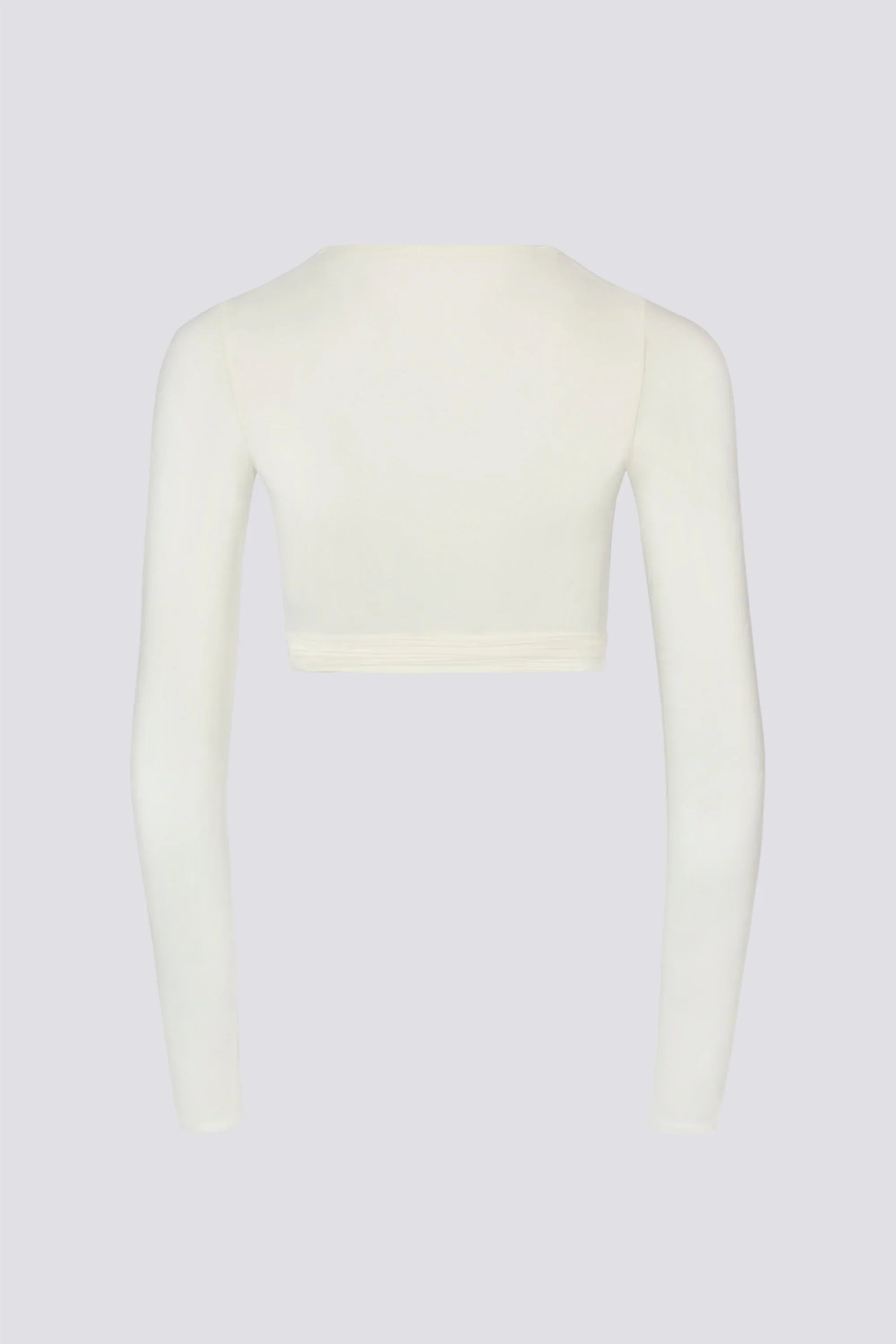 Soft Jersey Wrap Crop Top in White